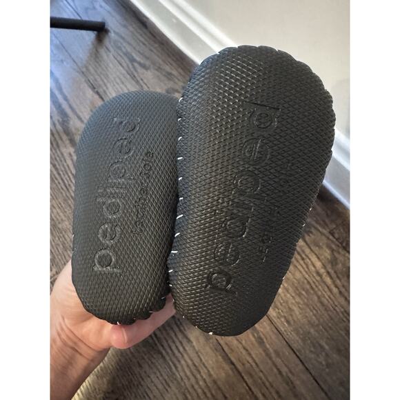 PediPed Infant 0-6 Month Mary Janes Navy Blue Leather Dress Shoes Butterfly NWT - Picture 2 of 12